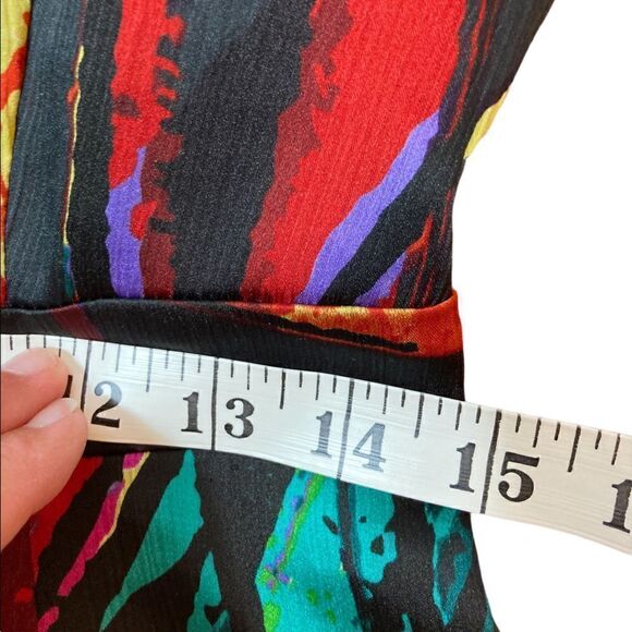 Ellen Tracy Multicolored Sleeveless Fit And Flare Dress, Size 6P - Picture 8 of 10